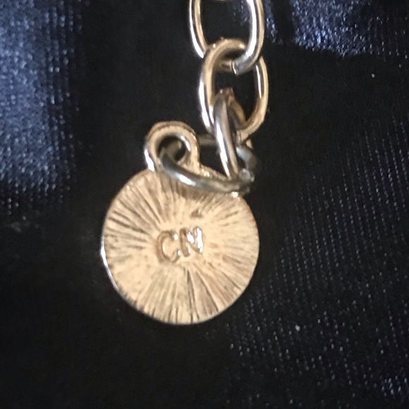 VTG statement Necklace fringed chain signed Crown Nine - Picture 7 of 9